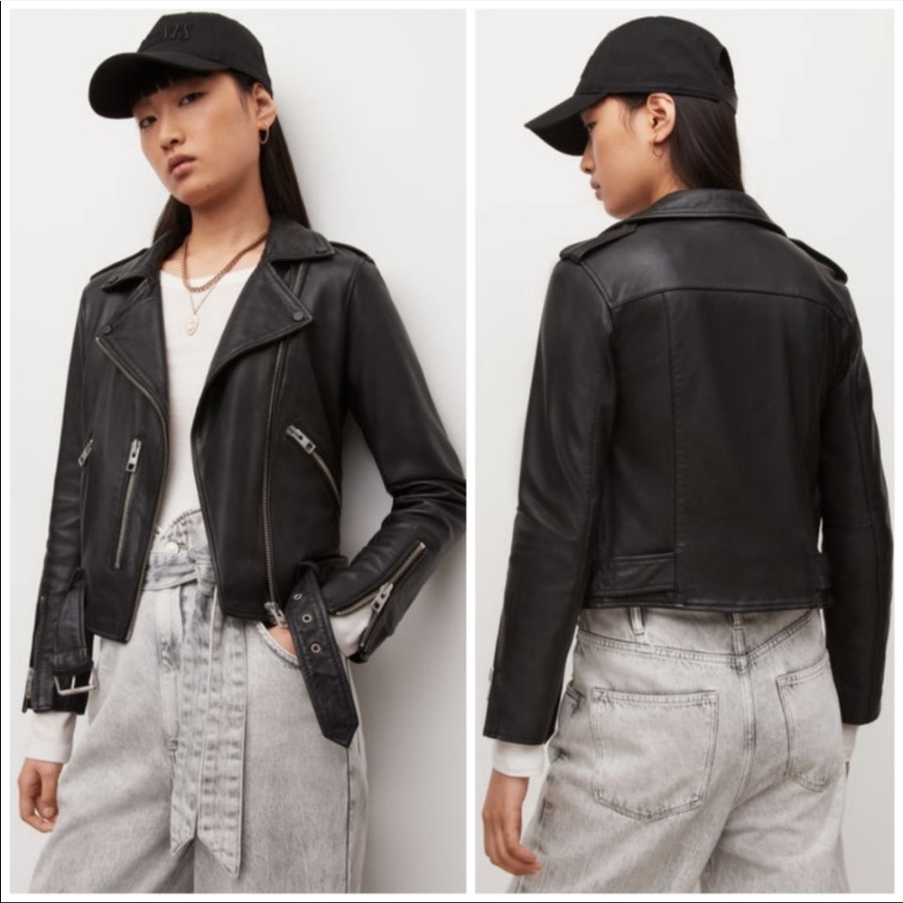 All saints balfern leather jacket